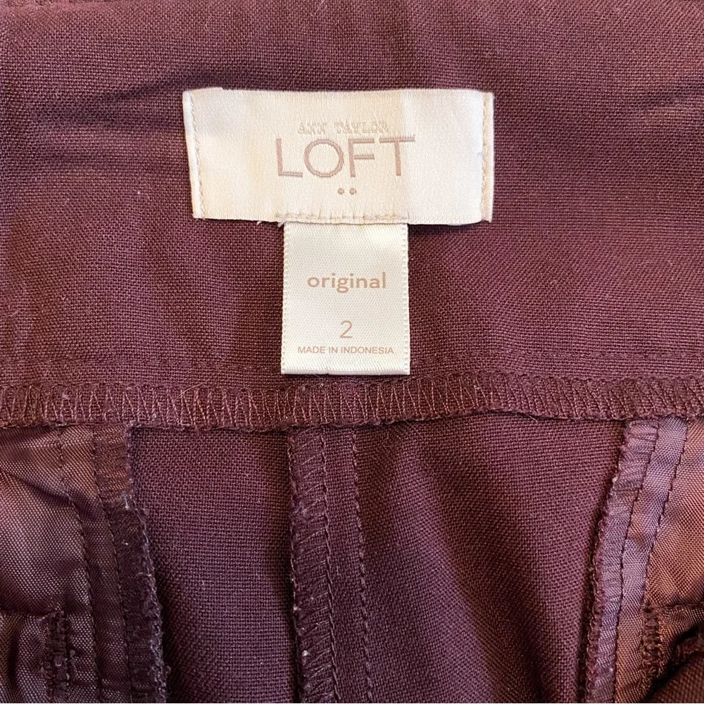 Burgundy Ann Taylor LOFT Dress Pants - Picture 6 of 6